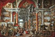 Giovanni Paolo Pannini Picture Gallery with Views of Modern Rome Sweden oil painting artist